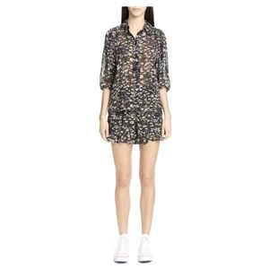 Ganni Floral Print Top and Shorts Set NWOT